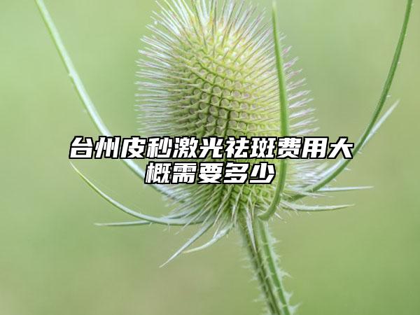 台州皮秒激光祛斑费用大概需要多少