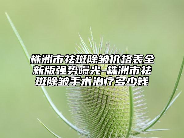 株洲市祛斑除皱价格表全新版强势曝光-株洲市祛斑除皱手术治疗多少钱