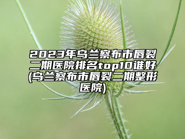 2023年乌兰察布市唇裂二期医院排名top10谁好(乌兰察布市唇裂二期整形医院)