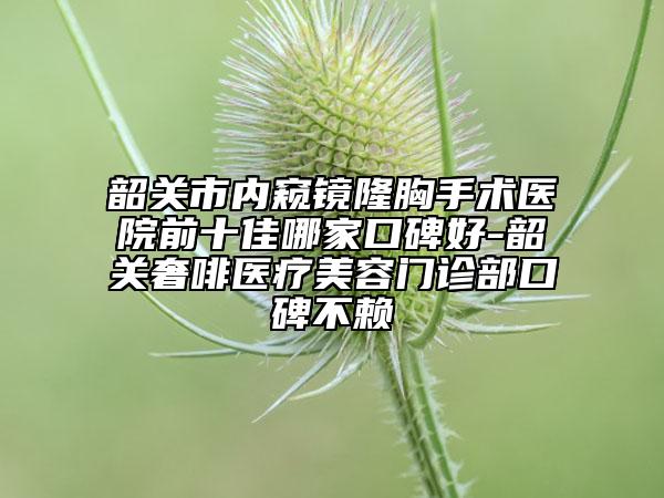 韶关市内窥镜隆胸手术医院前十佳哪家口碑好-韶关奢啡医疗美容门诊部口碑不赖