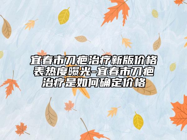 宜春市刀疤治疗新版价格表热度曝光-宜春市刀疤治疗是如何确定价格