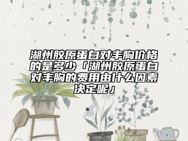 湖州胶原蛋白对丰胸价格的是多少「湖州胶原蛋白对丰胸的费用由什么因素决定呢」