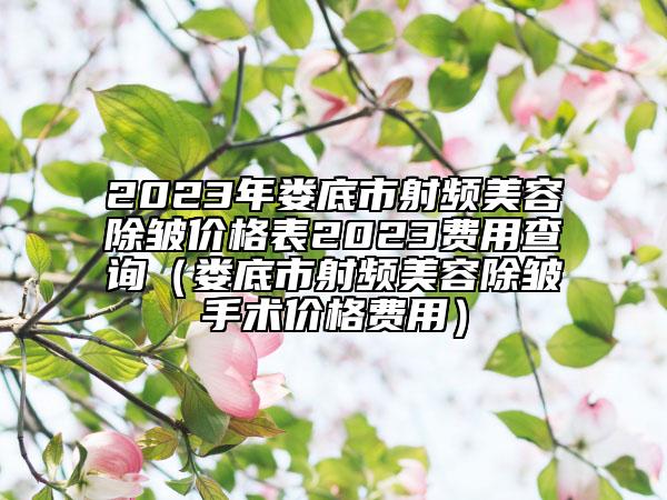 2023年娄底市射频美容除皱价格表2023费用查询（娄底市射频美容除皱手术价格费用）