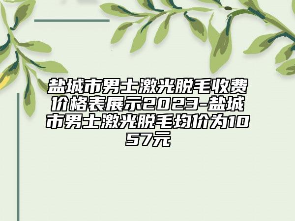 盐城市男士激光脱毛收费价格表展示2023-盐城市男士激光脱毛均价为1057元