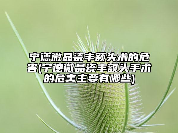 宁德微晶瓷丰额头术的危害(宁德微晶瓷丰额头手术的危害主要有哪些)
