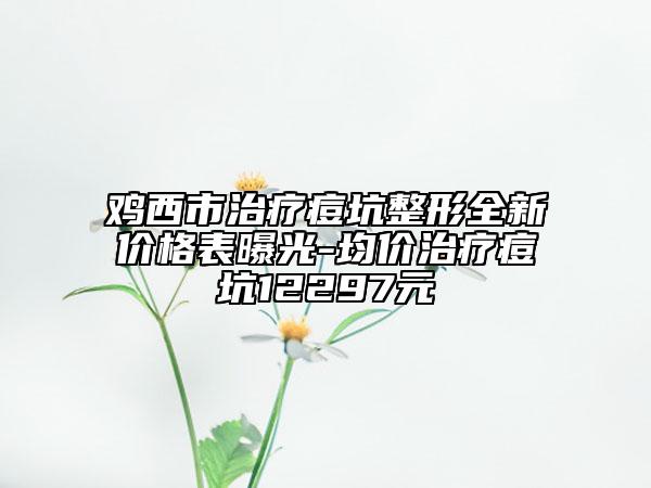 鸡西市治疗痘坑整形全新价格表曝光-均价治疗痘坑12297元
