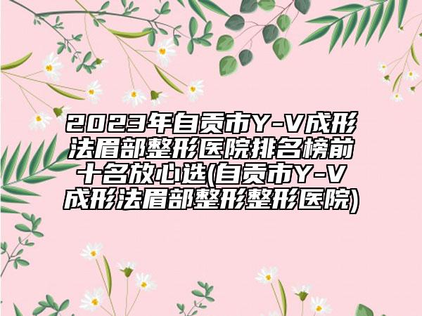 2023年自贡市Y-V成形法眉部整形医院排名榜前十名放心选(自贡市Y-V成形法眉部整形整形医院)
