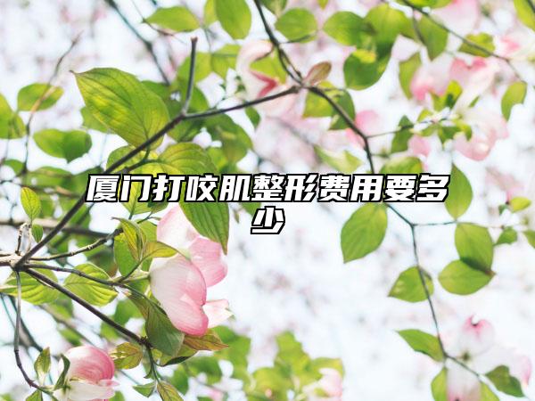 厦门打咬肌整形费用要多少