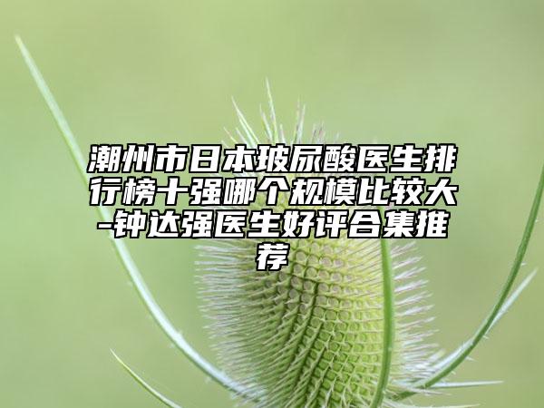 潮州市日本玻尿酸医生排行榜十强哪个规模比较大-钟达强医生好评合集推荐