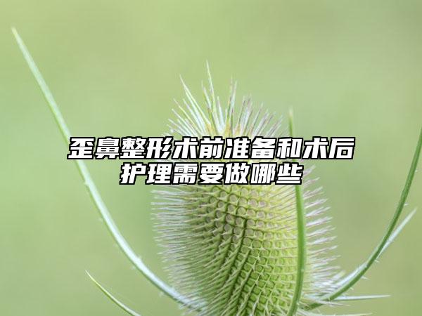 歪鼻整形术前准备和术后护理需要做哪些