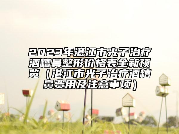 2023年湛江市光子治疗酒糟鼻整形价格表全新预览（湛江市光子治疗酒糟鼻费用及注意事项）