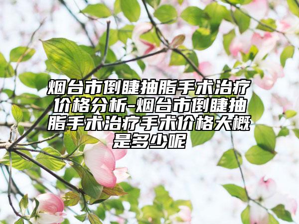 烟台市倒睫抽脂手术治疗价格分析-烟台市倒睫抽脂手术治疗手术价格大概是多少呢