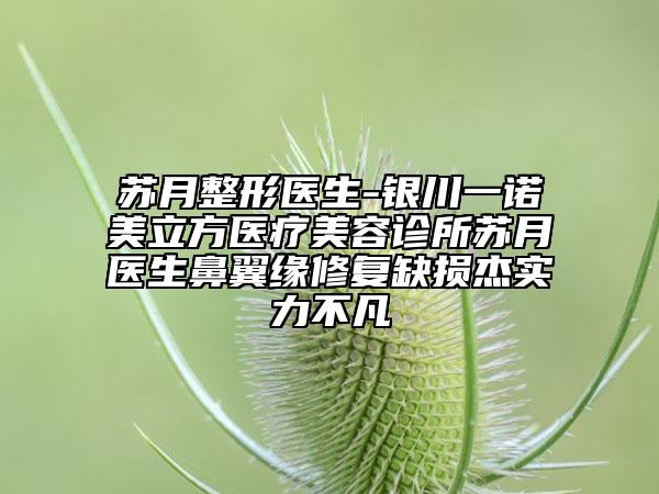 苏月整形医生-银川一诺美立方医疗美容诊所苏月医生鼻翼缘修复缺损杰实力不凡