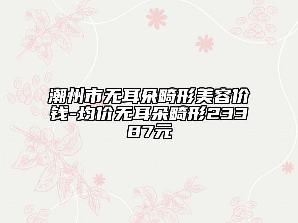 潮州市无耳朵畸形美容价钱-均价无耳朵畸形23387元