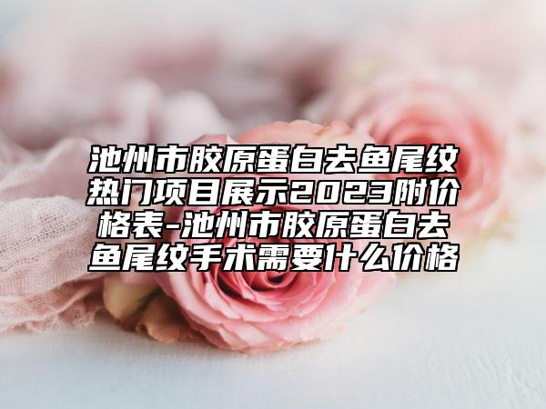 池州市胶原蛋白去鱼尾纹热门项目展示2023附价格表-池州市胶原蛋白去鱼尾纹手术需要什么价格