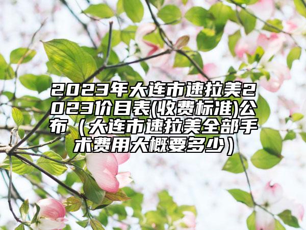 2023年大连市速拉美2023价目表(收费标准)公布（大连市速拉美全部手术费用大概要多少）