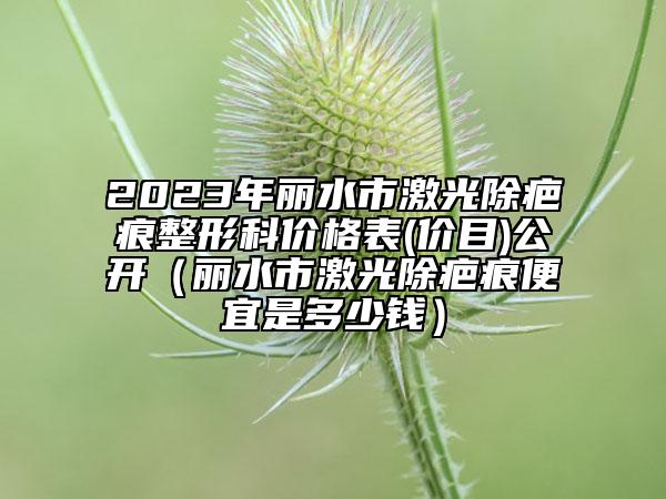 2023年丽水市激光除疤痕整形科价格表(价目)公开（丽水市激光除疤痕便宜是多少钱）