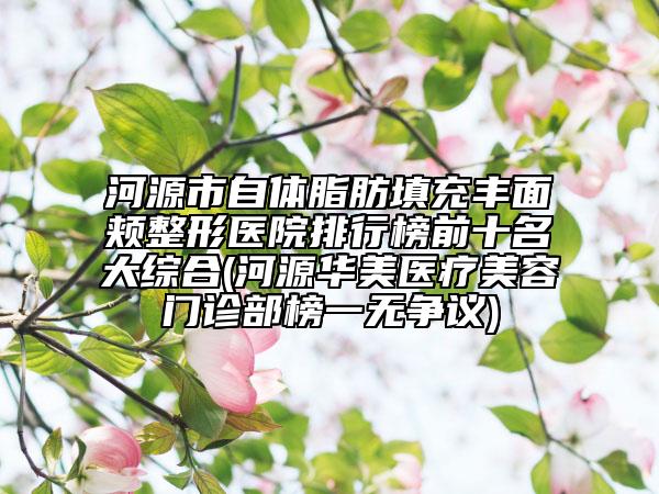 河源市自体脂肪填充丰面颊整形医院排行榜前十名大综合(河源华美医疗美容门诊部榜一无争议)