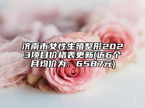 济南市女性生殖整形2023项目价格表更新(近6个月均价为：6587元)