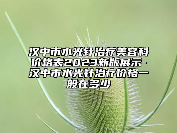 汉中市水光针治疗美容科价格表2023新版展示-汉中市水光针治疗价格一般在多少