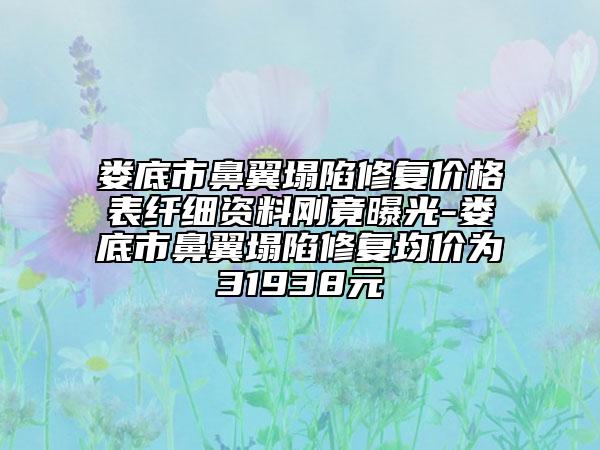 娄底市鼻翼塌陷修复价格表纤细资料刚竟曝光-娄底市鼻翼塌陷修复均价为31938元