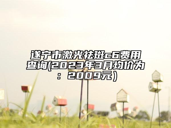 遂宁市激光祛斑c6费用查询(2023年3月均价为：2009元）