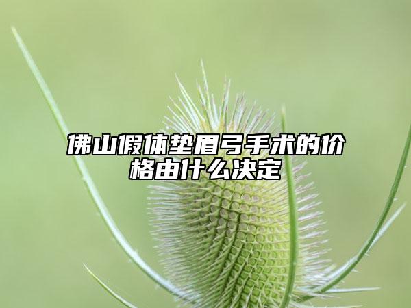 佛山假体垫眉弓手术的价格由什么决定