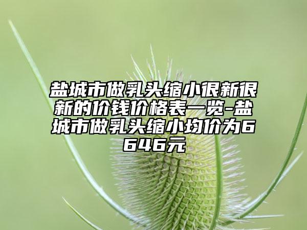 盐城市做乳头缩小很新很新的价钱价格表一览-盐城市做乳头缩小均价为6646元