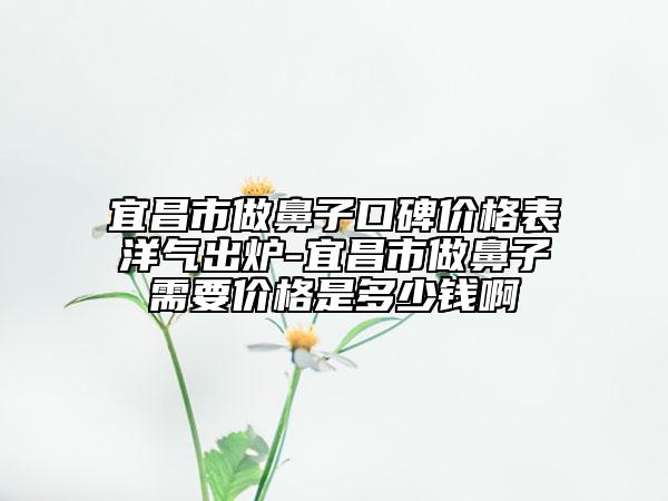 宜昌市做鼻子口碑价格表洋气出炉-宜昌市做鼻子需要价格是多少钱啊