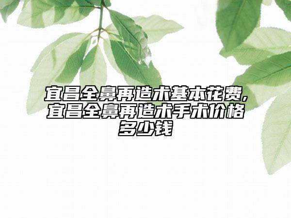 宜昌全鼻再造术基本花费,宜昌全鼻再造术手术价格多少钱