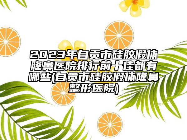 2023年自贡市硅胶假体隆鼻医院排行前十佳都有哪些(自贡市硅胶假体隆鼻整形医院)