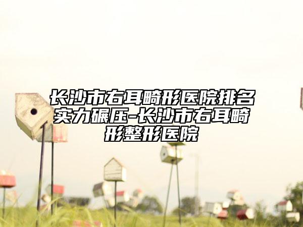 长沙市右耳畸形医院排名实力碾压-长沙市右耳畸形整形医院