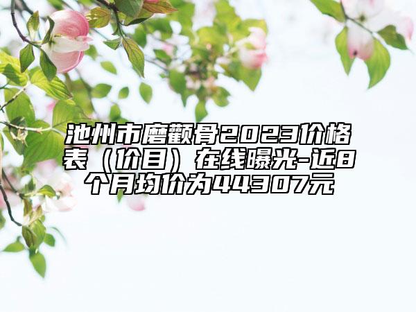 池州市磨颧骨2023价格表（价目）在线曝光-近8个月均价为44307元