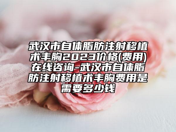 武汉市自体脂肪注射移植术丰胸2023价格(费用)在线咨询-武汉市自体脂肪注射移植术丰胸费用是需要多少钱