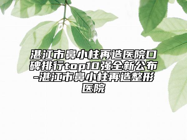 湛江市鼻小柱再造医院口碑排行top10强全新公布-湛江市鼻小柱再造整形医院