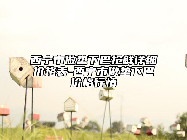 西宁市做垫下巴抢鲜详细价格表-西宁市做垫下巴价格行情