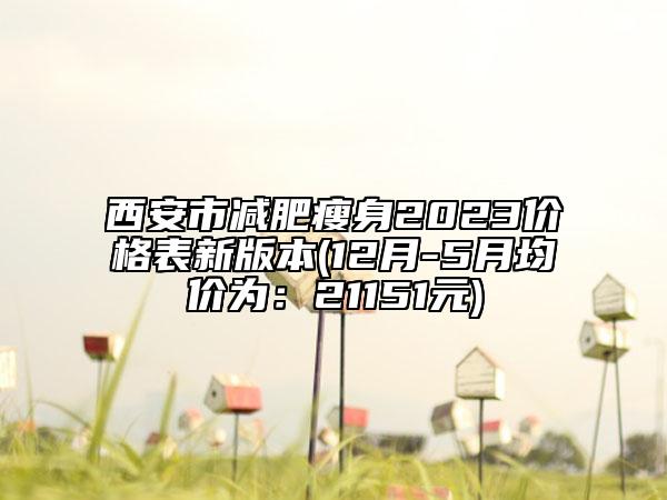 西安市减肥瘦身2023价格表新版本(12月-5月均价为：21151元)