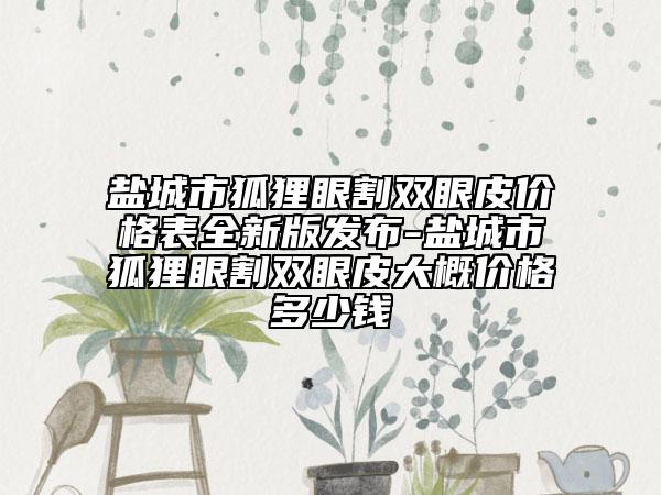 盐城市狐狸眼割双眼皮价格表全新版发布-盐城市狐狸眼割双眼皮大概价格多少钱