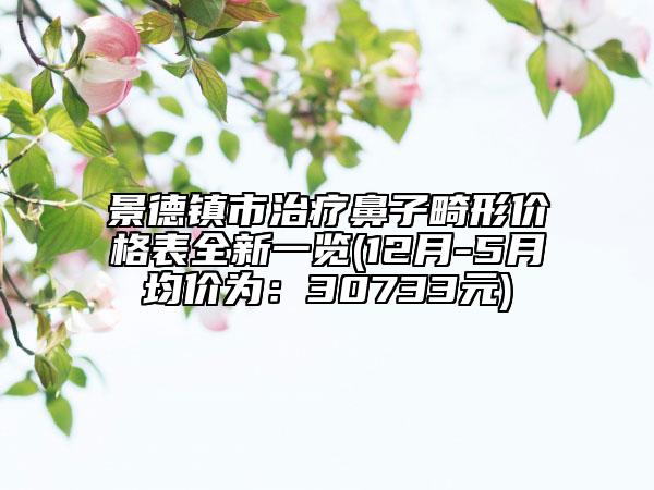 景德镇市治疗鼻子畸形价格表全新一览(12月-5月均价为：30733元)