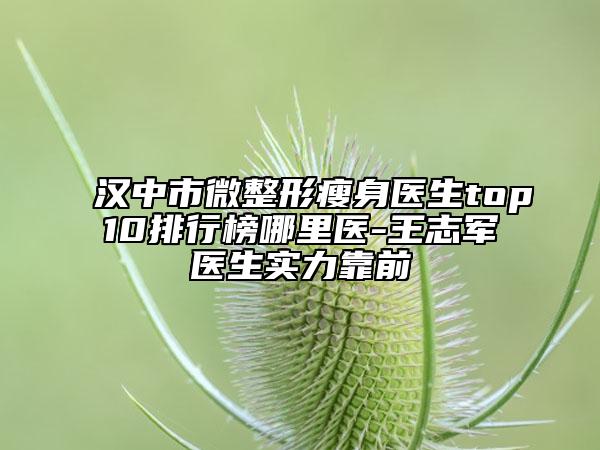 汉中市微整形瘦身医生top10排行榜哪里医-王志军医生实力靠前