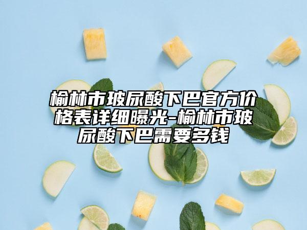 榆林市玻尿酸下巴官方价格表详细曝光-榆林市玻尿酸下巴需要多钱