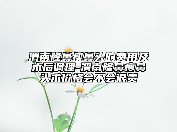 渭南隆鼻瘦鼻头的费用及术后调理-渭南隆鼻瘦鼻头术价格会不会很贵