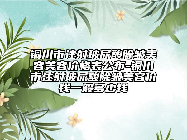 铜川市注射玻尿酸除皱美容美容价格表公布-铜川市注射玻尿酸除皱美容价钱一般多少钱