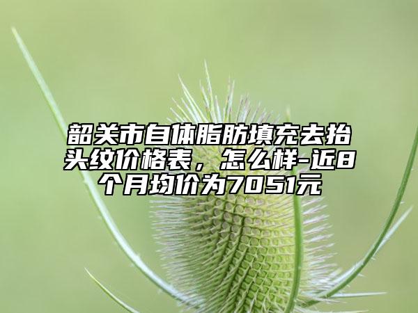 韶关市自体脂肪填充去抬头纹价格表，怎么样-近8个月均价为7051元