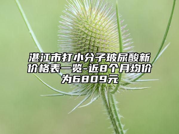 湛江市打小分子玻尿酸新价格表一览-近8个月均价为6809元