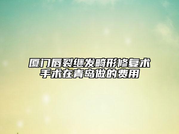 厦门唇裂继发畸形修复术手术在青岛做的费用