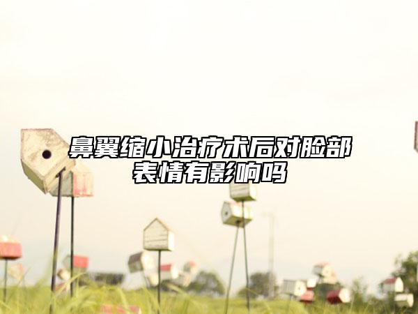 鼻翼缩小治疗术后对脸部表情有影响吗