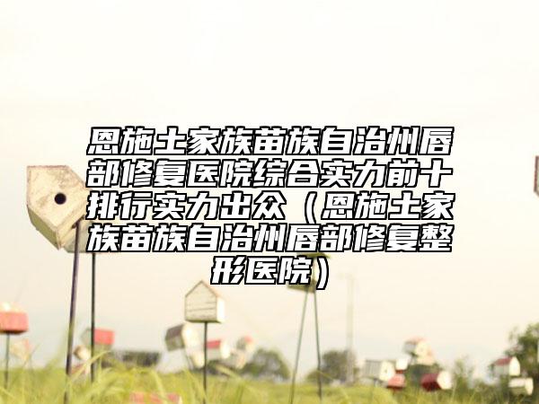 恩施土家族苗族自治州唇部修复医院综合实力前十排行实力出众（恩施土家族苗族自治州唇部修复整形医院）