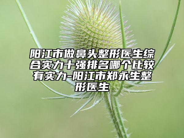 阳江市做鼻头整形医生综合实力十强排名哪个比较有实力-阳江市郑永生整形医生