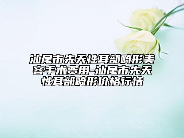 汕尾市先天性耳部畸形美容手术费用-汕尾市先天性耳部畸形价格行情
